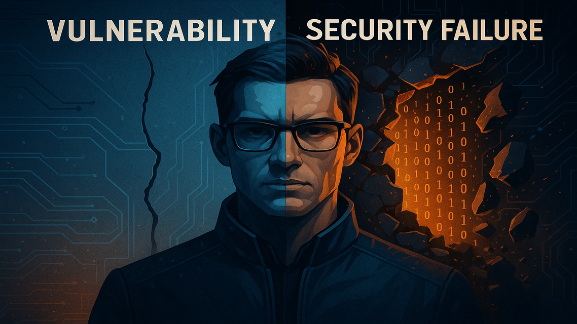 Qual a diferença entre vulnerabilidade e falha de segurança?